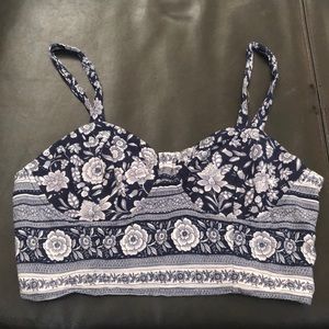 Floral Print Crop Top